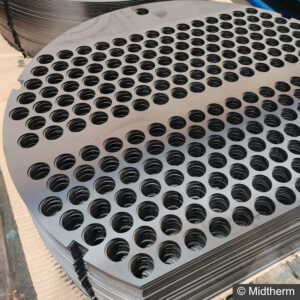 Laser cut S275 steel baffle plate subcontract